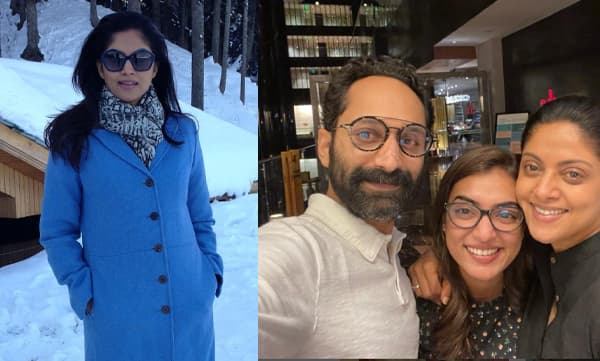 Nadiya Moidu with Fahad and Nazriya (Image Source: Instagram)
