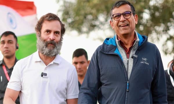 ഭാരത് ജോഡോ യാത്രയില് പങ്കുചേര്ന്ന് രഘുറാം രാജനും