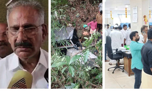 ജീപ്പ് അപകടം നടന്ന സ്ഥലത്തേക്ക് മന്ത്രി എകെ ശശീന്ദ്രൻ