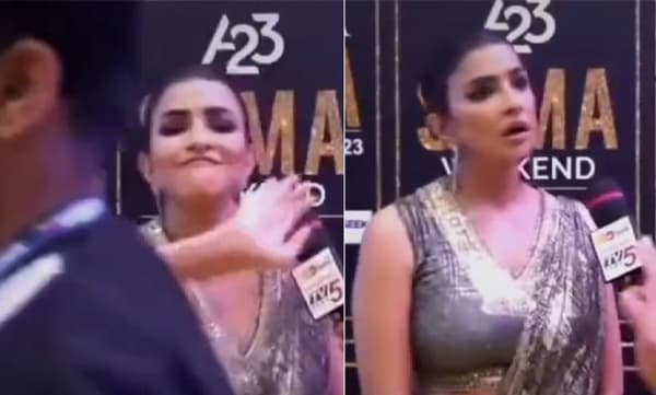 Lakshmi Manchu hitting a man (Image Source: X)