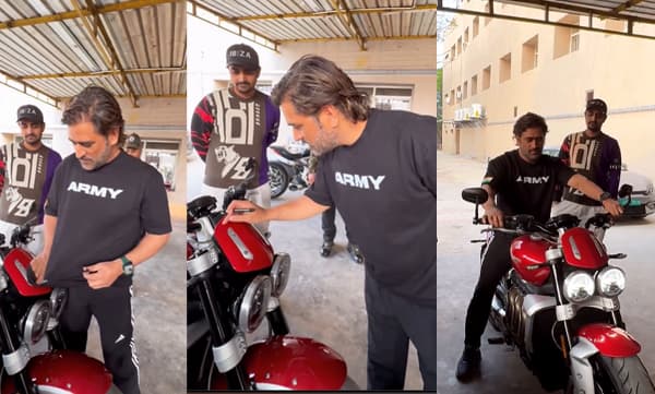 MS Dhoni with fan (Image Source: X)