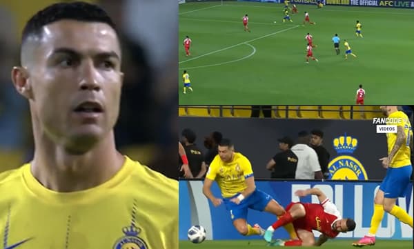 Ronaldo asks referee to not award him a penalty (Image Source: X)