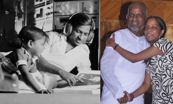 Ilayaraja with his daughter Bhavatharini (Image Source: Facebook)