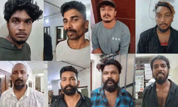 കുപ്രസിദ്ധ ഗുണ്ട നേതാവിന്റെ പിറന്നാളാഘോഷം; ഷാന് വധക്കേസ് പ്രതി ഉള്പ്പടെ 10 പേര് പിടിയില്