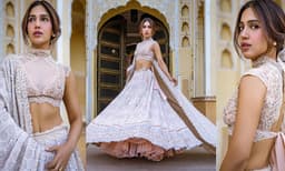 ബേബി പിങ്ക് നിറത്തിലുളള ലെഹങ്കയില് ദേവതയെപ്പോലെ ഭൂമി പെട്നേക്കര്; ചിത്രങ്ങള്