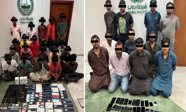 ബാങ്കിൽ നിന്നാണെന്ന വ്യാജേന വിളിച്ച് പണം കവരുന്ന സംഘത്തെ ദുബൈ പോലീസ് പിടികൂടി