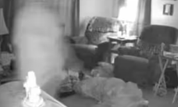 ഉറങ്ങിക്കിടക്കുന്ന മകന് ചുറ്റും വിചിത്ര രൂപം: ഇത് പ്രേതമാണെന്ന് സോഷ്യല് മീഡിയ