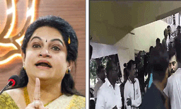 മുരളി അനുകൂലിയെ വളഞ്ഞിട്ട് തല്ലി; തൃശൂര് ഡിസിസിയില് കൂട്ടത്തല്ല്, പരിഹാസവുമായിപത്മജ വേണുഗോപാൽ