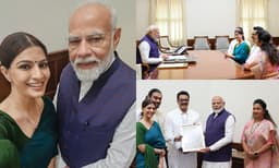 പ്രധാനമന്ത്രി മോദിയെ വിവാഹത്തിന് ക്ഷണിച്ച് വരലക്ഷ്മി ശരത്കുമാര്, ഒപ്പം കുടുംബവും - ചിത്രങ്ങൾ വൈറൽ