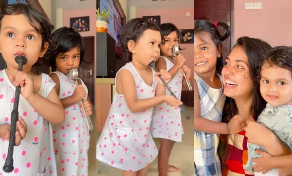 Mridhula Vijai with dhwani and yami (Image Source: Instagram)