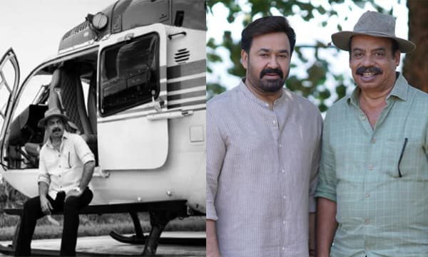 മോഹന്ലാല് മാത്രമല്ല, ഇത്തവണ സത്യന് അന്തിക്കാടും ഹെലികോപ്ടറില്; ഹൃദയപൂര്വം സെറ്റില് നിന്നൊരു സൂപ്പര് പിക്
