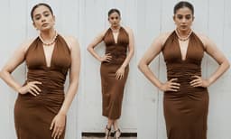 കോഫി ബ്രൗണ് ബോഡികോണ് സീവ്ലെസ്സ് മിഡി ഡ്രസ്സില് എലഗന്റ് ലുക്കില് പ്രിയാമണി; ഹോട്ട് ലുക്കിലുള്ള പില്ലുമണിയുടെ ചിത്രങ്ങള് ട്രെന്ഡിംഗ്