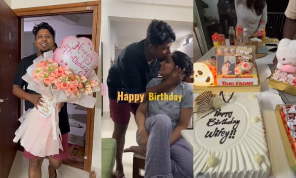 Sibin is giving Arya a surprise on her first birthday after marriage (Image Source: Instagram)