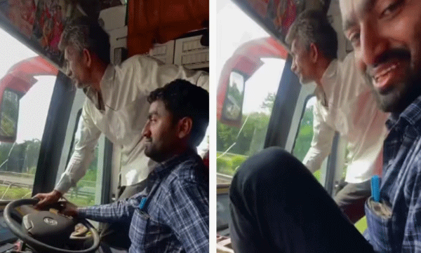 ഓടുന്ന ബസില് സീറ്റുകള് പരസ്പരം മാറിയിരുന്ന് ഡ്രൈവര്മാരുടെ അഭ്യാസം: പ്രതിഷേധിച്ച് സോഷ്യല് മീഡിയ