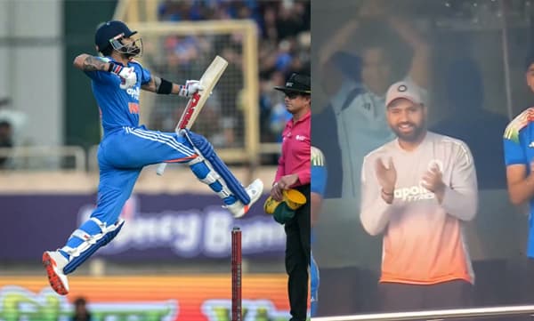 Rohit Sharma celebrates virat's sensational century (Image Source: X)