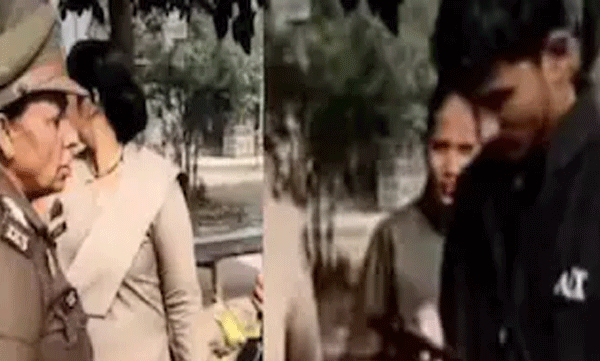 ക്ഷേത്രത്തിലെത്തിയ സഹോദരങ്ങളെ തടഞ്ഞു നിര്ത്തി ചോദ്യം ചെയ്ത് വനിത പോലീസ് ഉദ്യോഗസ്ഥ: ദൃശ്യങ്ങള് പുറത്ത്