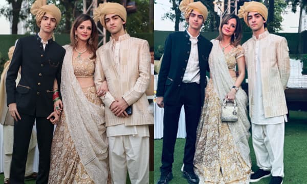 Sussanne Khan with kids Hrehaan and Hridhaan (Image Source: Instagram)
