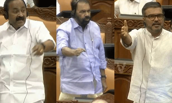 മുഖ്യമന്ത്രിയും പോറ്റിയുമായുള്ള പ്ലക്കാര്ഡുയര്ത്തി പ്രതിപക്ഷം ; സോണിയാഗാന്ധിയുമായുള്ള ചിത്രവുമായി ഭരണപക്ഷം