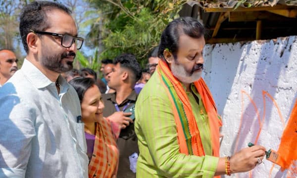 സുരേഷ്ഗോപി ചുവരെഴുതി പ്രചരണം ആരംഭിച്ചു ; മഞ്ചേശ്വരത്ത് വലിയ വിജയം നേടുമെന്ന് കെ. സുരേന്ദ്രന്