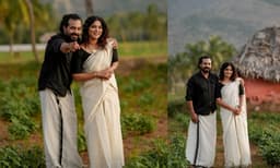 ‘അവളെത്തി; ഇനിപ്പോ ഞാന് ആ നാട്ടുമാഞ്ചോട്ടിൽ എങ്ങാനും പോയി ഇരുന്നു കുറച്ച് കാറ്റ് കൊള്ളട്ടെ...’ നാടന് ലുക്കില് അമേയയും ജിഷിനും; പെര്ഫക്ട് മാച്ചെന്ന് കമന്റുകള്