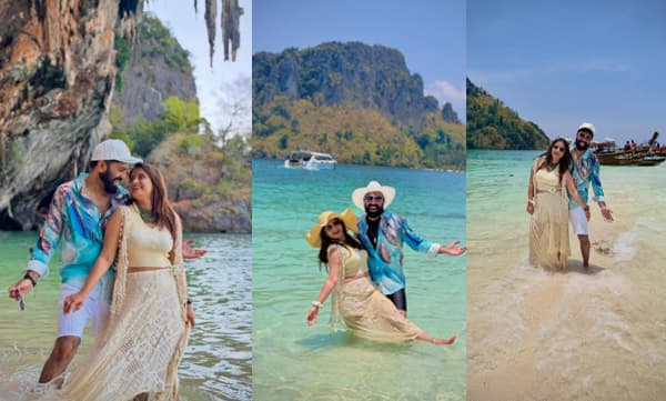 Govind Padmasoorya and Gopika Anil in Phranang Cave Beach (Image Source: Instagram)