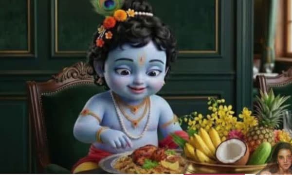 കൃഷ്ണന് മുന്നില് മന്തി വെച്ച് വിഷു ആശംസകള് ; മലപ്പുറത്ത് ഹോട്ടലുകള്ക്കെതിരേ കേസ്