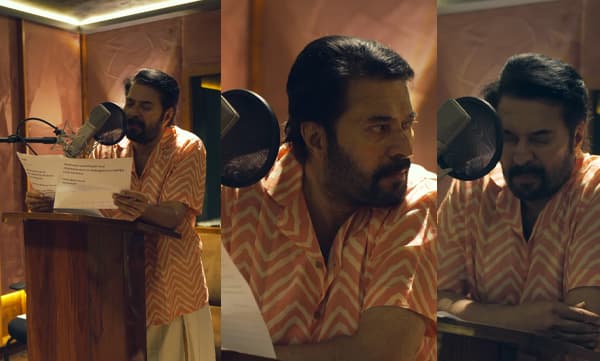 Mammootty on recording studio (Image Source: Instagram)