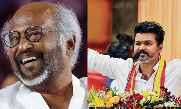 വാക്കുകളില്ല, വെറും പുഞ്ചിരി മാത്രം; വിജയ്യെക്കുറിച്ചുള്ള ചോദ്യത്തോട് പ്രതികരിക്കാതെ കൈകൂപ്പി മടങ്ങി രജനികാന്ത്; വീഡിയോ