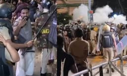 തലസ്ഥാനത്ത് തെരുവ് യുദ്ധം; ഏറ്റുമുട്ടി എസ്എഫ്ഐ- കെഎസ്യു പ്രവര്ത്തകര്; കണ്ണീര്വാതകം പ്രയോഗിച്ച് പോലീസ്