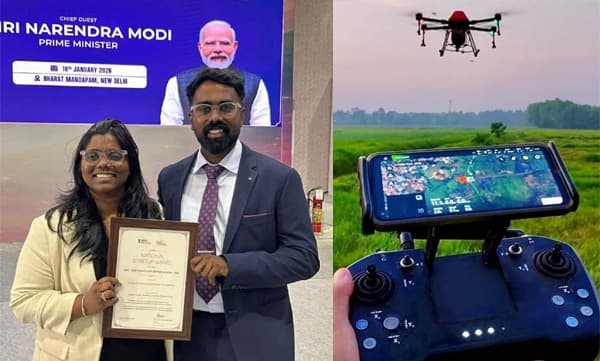 കാർഷിക മേഖലയിൽ മാറ്റത്തിന്റെ കാറ്റ് വിതച്ച് ഡ്രോണുകള്, സഹോദരങ്ങളുടെ വിജയഗാഥ