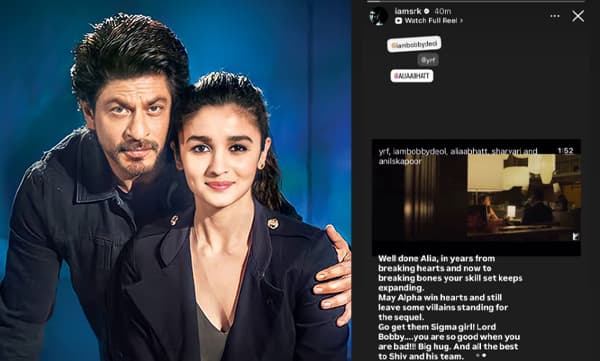 Shah Rukh Khan praises Alia Bhatt's action scenes in Alpha teaser (Image Source: Instagram)