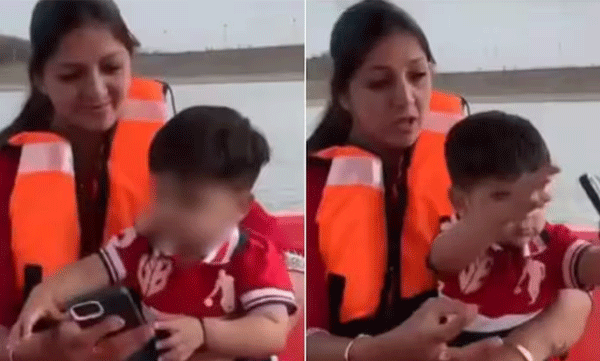 ബോട്ട് യാത്രയ്ക്കിടെ അമ്മയുടെ ഐഫോണ് വെള്ളത്തിലേക്കിട്ട് കുട്ടി: സുരക്ഷാ വീഴ്ച ചോദ്യം ചെയത് നെറ്റീസണ്സ്