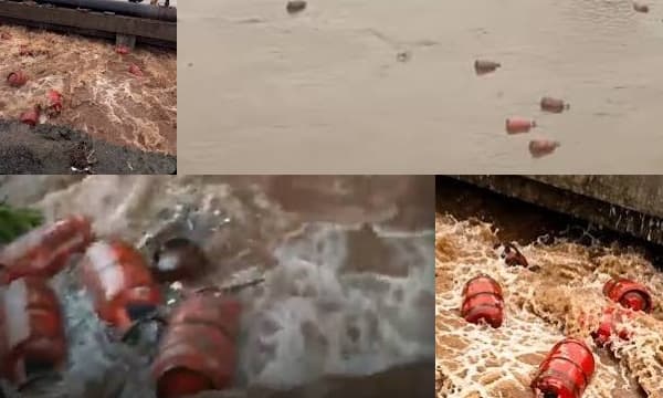 മഹാരാഷ്ട്രയിൽ പ്രളയം: റായ്ഗഡ് നദിയിലൂടെ 3000 എൽപിജി സിലിണ്ടറുകൾ ഒഴുകിപ്പോയി