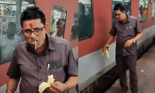 റെയിൽവേ പ്ലാറ്റ്ഫോമില് മാലിന്യം നിക്ഷേപിച്ച് വയോധികന്; പൗരബോധം ചോദ്യം ചെയ്ത് സോഷ്യൽ മീഡിയയിൽ പുതിയ ചർച്ച
