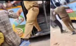 ബിഎംടിസി ബസിൽ നിന്ന് കണ്ടക്ടർ യാത്രക്കാരനെ തൊഴിച്ചു വെളിയിലിട്ടു!