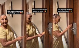 Grandmother's reaction on seeing access card to open a hotel room (Image Source: Instagram)