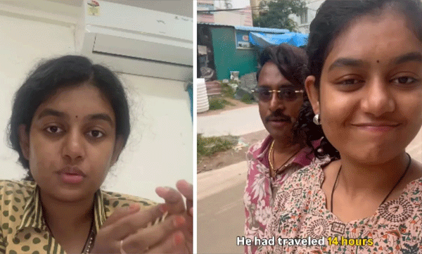മകളെ കാണാൻ 14 മണിക്കൂർ യാത്ര; അപ്രതീക്ഷിതമായി വീട്ടിലെത്തി അച്ഛൻ, ഹൃദയംതൊടും ഈ കാഴ്ച