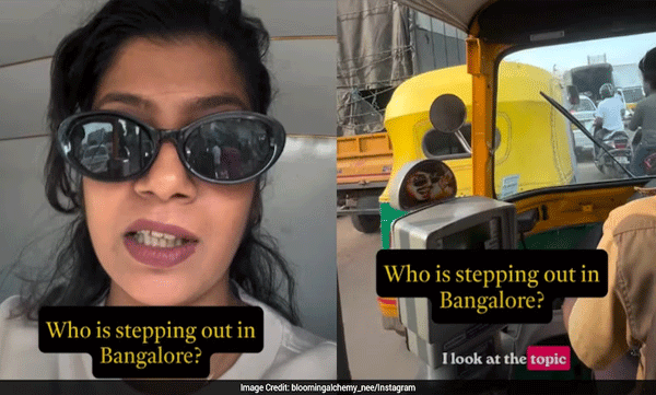 മൂന്ന് മണിക്കൂർ യാത്ര, വഴിനീളെ ട്രാഫിക്കും മോശം റോഡും; ബെംഗളൂരുവിലെ കാഴ്ചകൾ പകർത്തി യുവതി