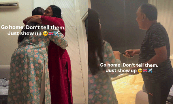 വീട്ടുകാർ അറിയാതെ ഇന്ത്യയിലെത്തി; ഭർതൃമാതാപിതാക്കൾക്ക് യുവതിയുടെ അപ്രതീക്ഷിത സർപ്രൈസ്