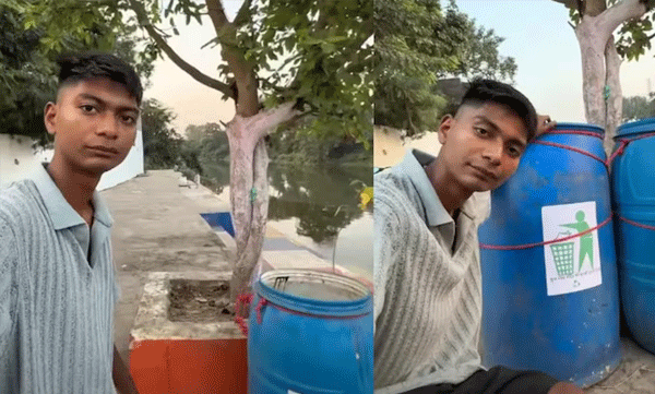 എട്ട് മാസം പണിപ്പെട്ട് നദി വൃത്തിയാക്കി; മാലിന്യം തടയാൻ സ്ഥാപിച്ച ചവറ്റുകുട്ടയും മോഷണം പോയി, നിരാശയിൽ ബിട്ടു തബാഹി
